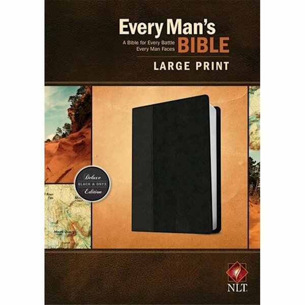 Tyndale House Publishers NLT Every Mans Bible & Large Print Black & Onyx TuTone 82987